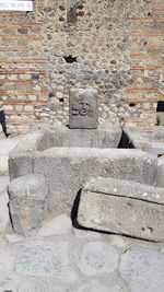 Close-up of weathered wall of old building