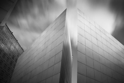 Low angle view of modern building against sky