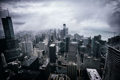 Aerial view of city