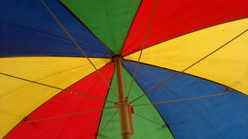 Low angle view of colorful umbrellas