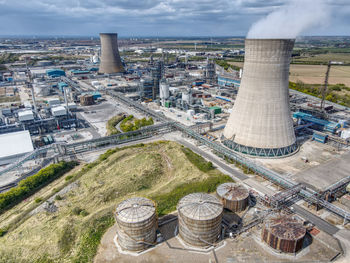 High angle view of factory