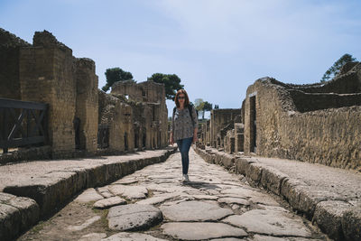 Main street of pompeii at midday