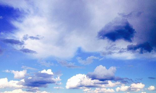 Low angle view of cloudy sky