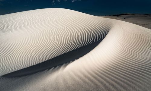 Sand dunes in desert