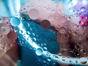 Full frame shot of wet glass