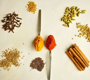 Close up of food on wooden table