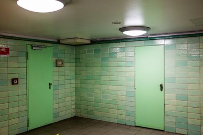 Interior of illuminated building