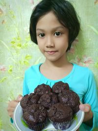 Portrait of girl with ice cream