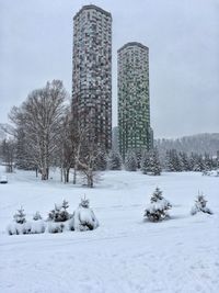 Panoramic view of city against sky