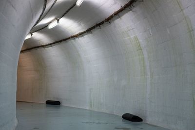 Interior of illuminated tunnel