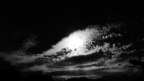 Low angle view of sky at night