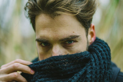 Close-up portrait of man