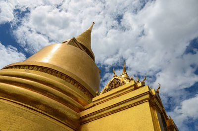 Low angle view of traditional building against sky