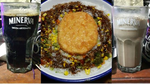 Close-up of served food in plate