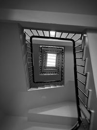 Low angle view of spiral staircase