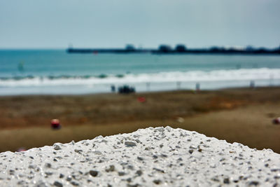 Surface level of pebble beach