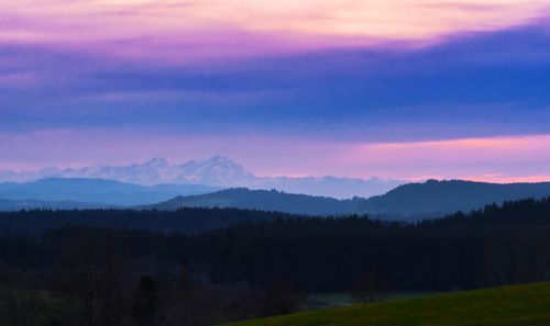 Sunset over the mountains