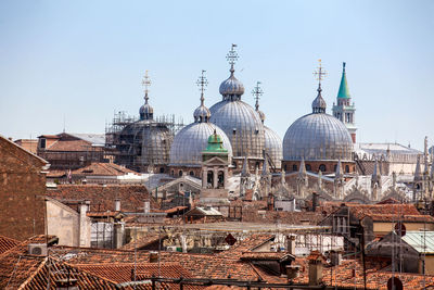 View of the venice city rooftops in a sunny day