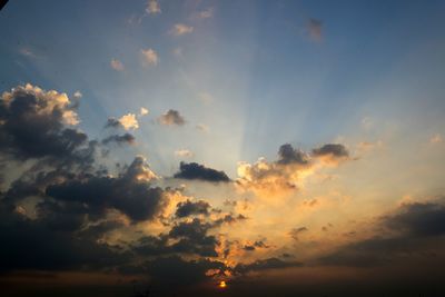 Low angle view of cloudy sky