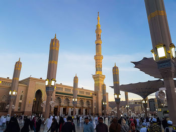 Group of people in front of building