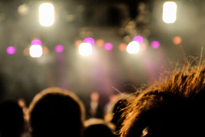 Close-up of crowd at music concert
