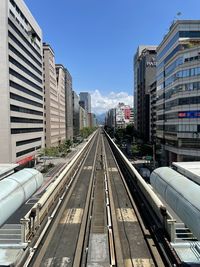 Low angle view of buildings in city