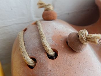 Close-up of rusty metallic object