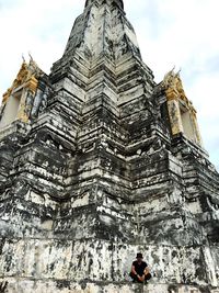 Low angle view of temple against sky