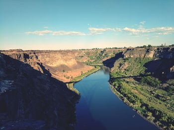 Scenic view of river against sky