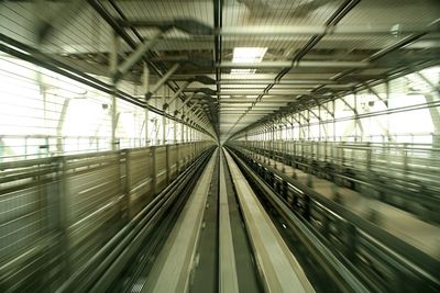 Railroad track passing through tunnel