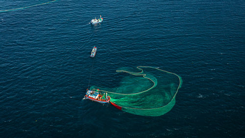 High angle view of sea