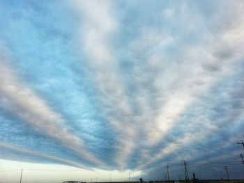 Low angle view of cloudy sky