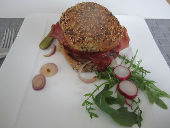 Close-up of food in plate