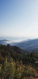 Scenic view of landscape against clear sky