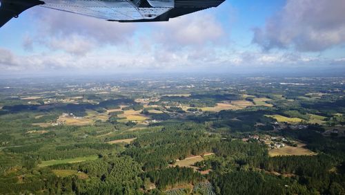 Aerial view of landscape against sky