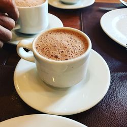 Close-up of coffee on table