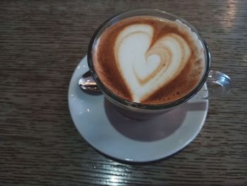 Coffee cup on table