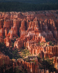 High angle view of rock formations