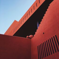 Low angle view of building against clear sky