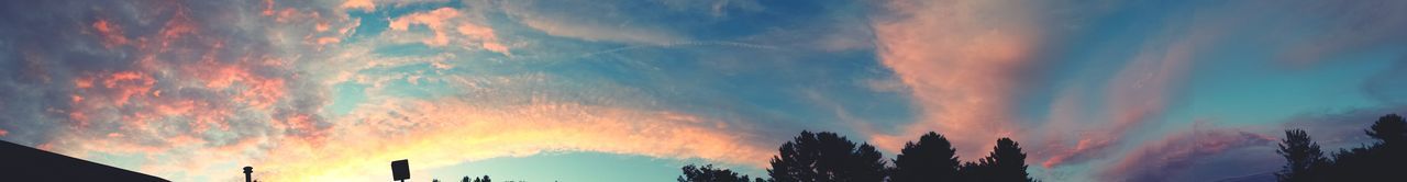 Low angle view of sky during sunset