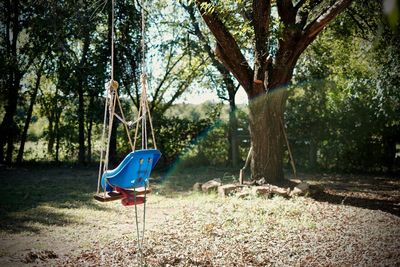 Swing hanging on chair