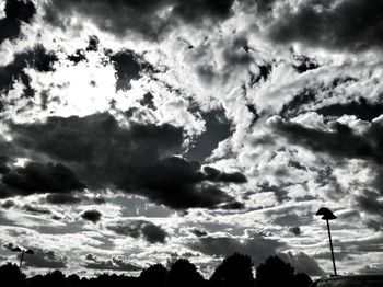 Low angle view of cloudy sky