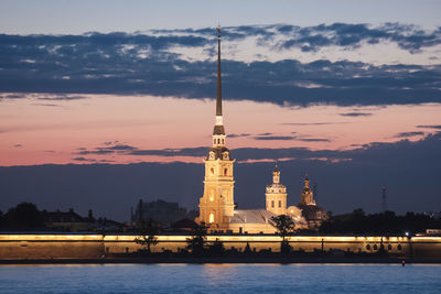 City at sunset
