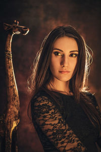 Portrait of young woman