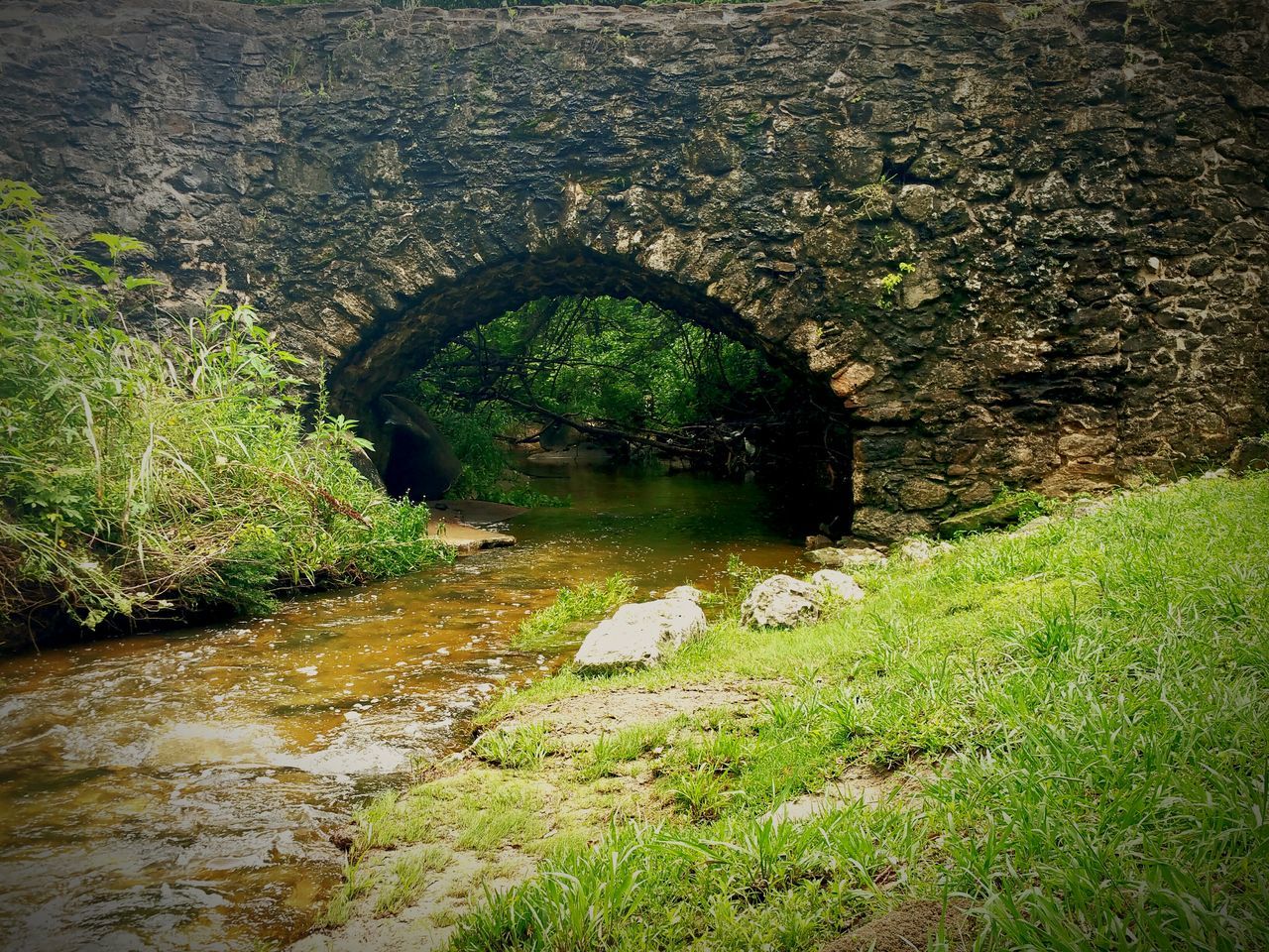 Stream water bridge