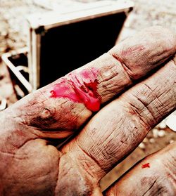 Close-up of human hand