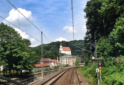 Train on railroad track