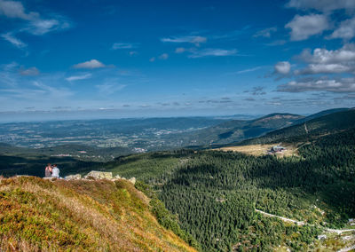 Giant mountains panorama. kapracz, poland.