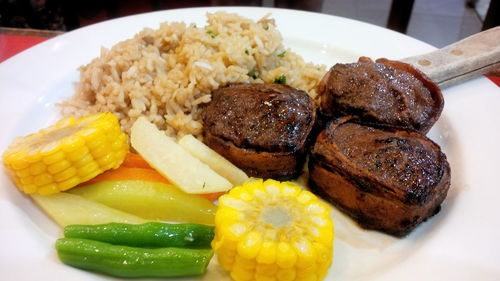 Close-up of food in plate