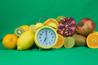 Close-up of fruits on table